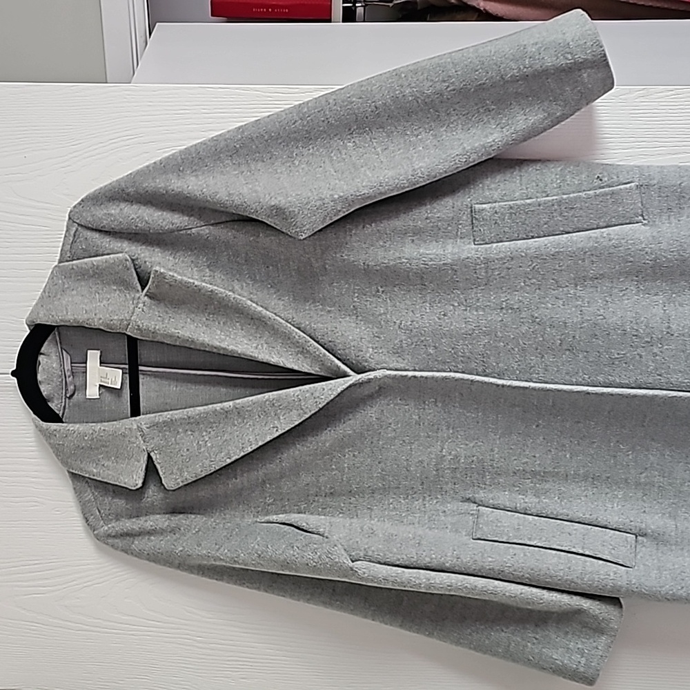 Gray Button Front Long Jacket - image 2